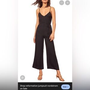 Reformation Black Jumpsuit